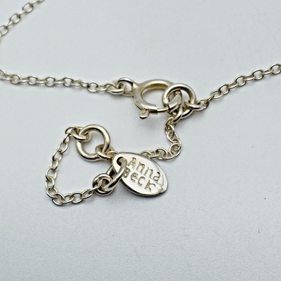 Anna Beck Classic Necklace 18k Gold Plated Sterling Silver Reversible 16-18" - Picture 4 of 8